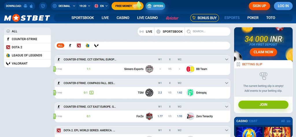 Mostbet Online Casino - Live Betting